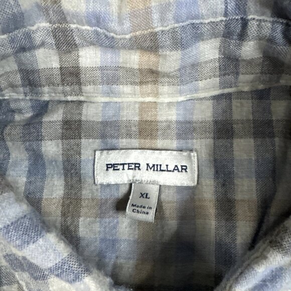 Peter Millar Mens Multicolor Check Long Sleeve Button Up Shirt Size XL - Picture 2 of 5